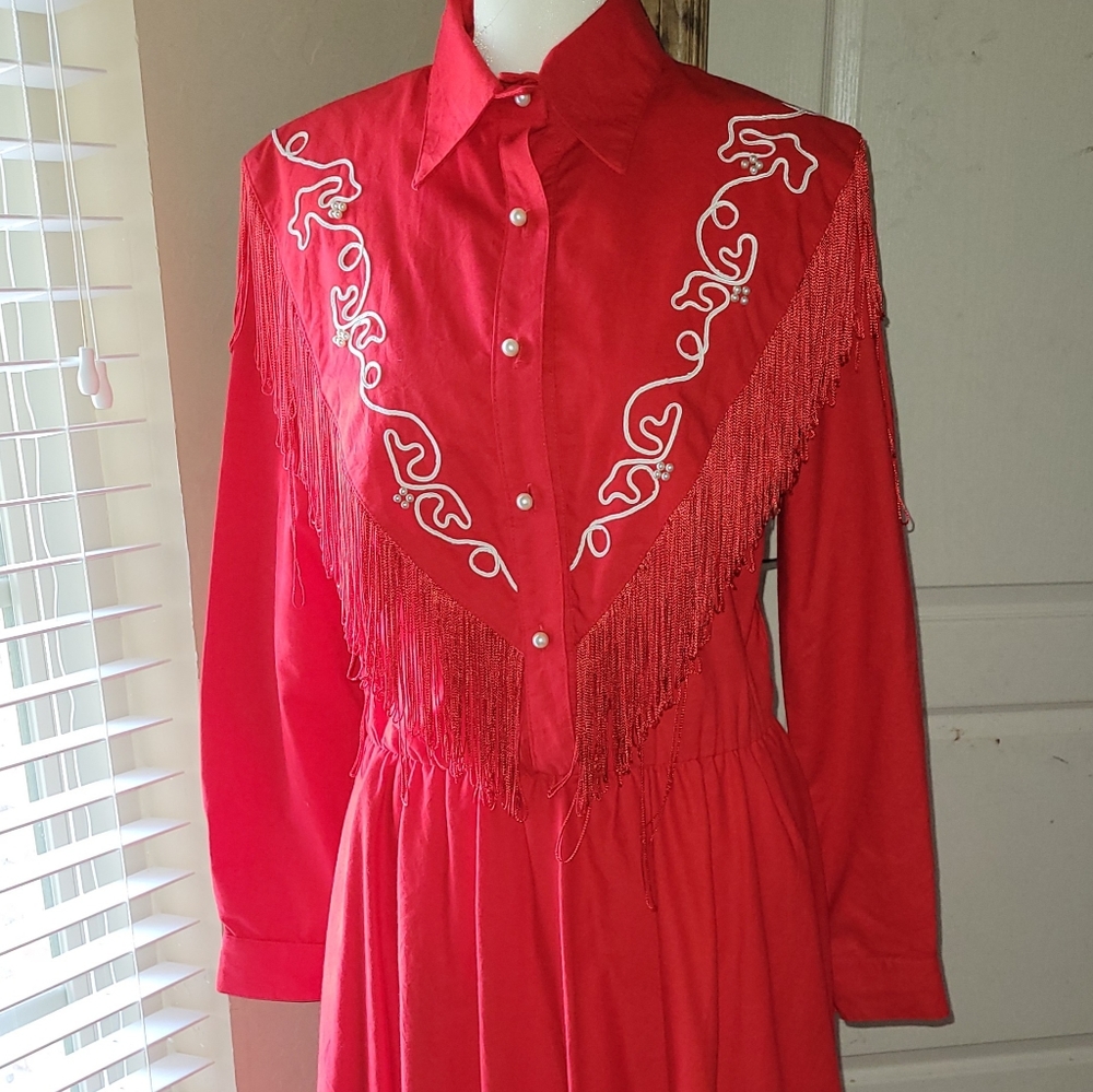 Vintage Lilia Smith Exclusive Western Collection Dress, NWT Sz. 9/10, fits 2/4